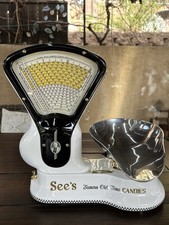 Vintage Toledo 3lb Candy Scale W/ Original Pan , Restored , Sees Candy Themed