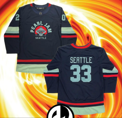 Pearl Jam Seattle Kraken 2024 Concert Hockey Jersey Brand New Dark