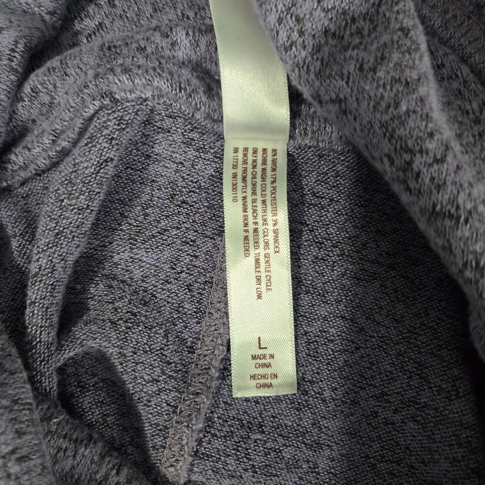 Gillian & O'Malley Womens Purple Long Sleeve Cowl Neck Hoodie Size L Slouchy - Image 4 of 4