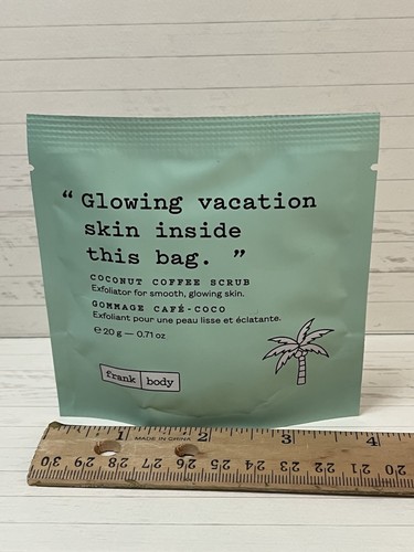 Frank Body Coconut Scrub Exfoliator Smooth Glowing Skin 20g/.71 Oz Travel Size - Picture 3 of 4