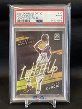 2021-22 Panini Donruss Optic - Light It Up Luka Dončić #10 RARE *GOLD* 4/10 PSA9