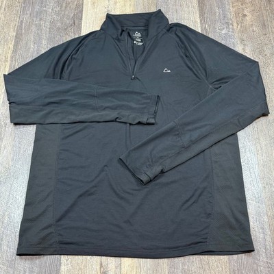Paradox Mens XL Black 1/4 Zip Pullover Merino Wool Blend Performance Baselayer