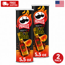 Pringles Hot Ones Rojo Spicy Potato Crisps 5....