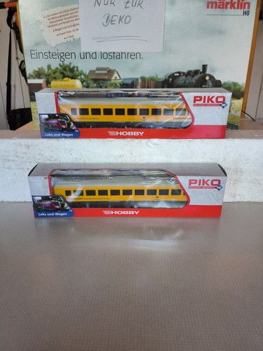 PIKO H0 Nrn. 73005/B Messbeiwagen, 73005/A Messwagen, beide mit OVP | Condition: Gebraucht