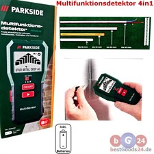 Multifunktionsdetektor 4in1  Leitungssucher Ortungsgerät Strom Metall PARKSIDE