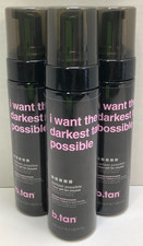 b.tan I Want The Darkest Tan Possible, 1 Hour Self Tan Mousse, 6.7oz, Lot of 3