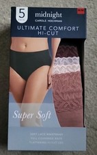 Carole Hochman Women  s 5-Pack Ultimate Comfort Hi-Cut Briefs Medium