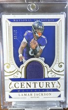 2025 National Treasures Lamar Jackson Patch /49 Ravens Century Materials
