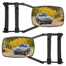 Tow Mirrors Clamp-on Towing Mirrors Safety Stability Side Big Flat Mirror