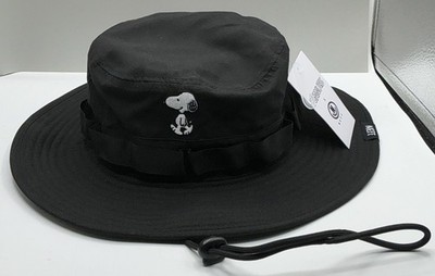 MENS PEANUTS X NEFF SNOOPY BLACK BOONIE BUCKET HAT R04124