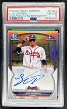 2023 Bowman Chrome Luis Guanipa Auto 1st Prospect Refractor #/499 Braves PSA 10