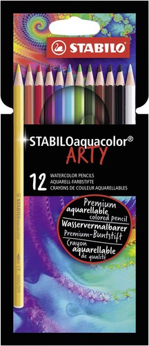 12-Pack Stabilo Aquacolor ARTY Watercolour Premium Colouring Pencils 