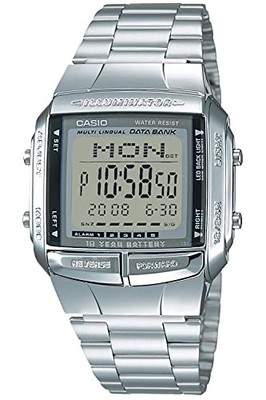 CASIO DB-360-1AJH Digital Data Bank Watch Silver Stainless Steel Japan New