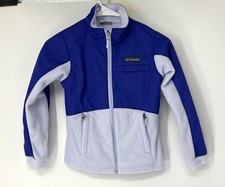 Columbia girls jacket size small Blue Full Zip Fleece Nylon EUC Outerwear