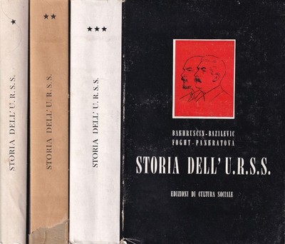 Geschichte der UdSSR Ausgaben der Sozialkultur Gesamtwerk 3 Bände 1. Auflage 1953
