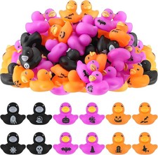 100 Pcs Halloween Rubber Ducks Bulk 1.57 Inch Mini Fancy Novelty Rubber Ducks f