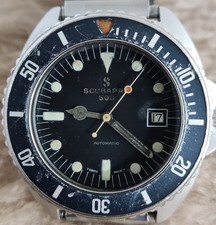 Rare SCUBAPRO 500 Divers 67155 AUTOMATIC ETA 2784 Stainless Steel 41mm Watch 70s
