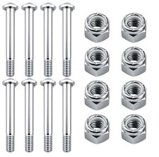 8 Sets 5/16"-18 x 2.17 Caster Wheel Bolt and Nut Kit, Heavy Carbon Screw with...