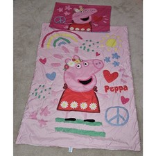 Peppa Pig Comforter 41x56 Blanket Pillow Case Set Be Nice  Kind READ
