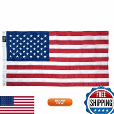 Elizabeth Ross 3' x 5' American Flag with Embroidered Stars - Made in USA