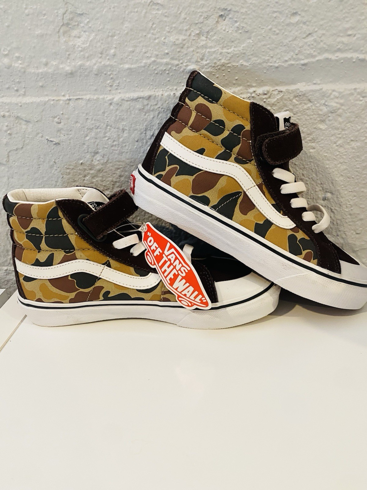 New  - VANS Skate Camo - Big Kids High Top Shoes Youth Size 3.0