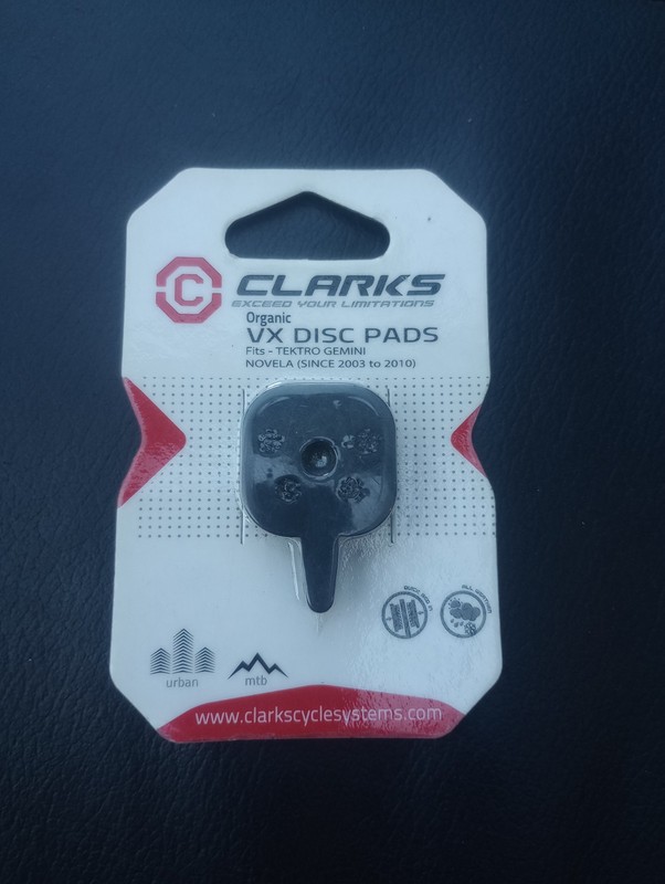 Clarks Organic Disc Brake Pads Vx disc Pads Fits Tektro Gemini
