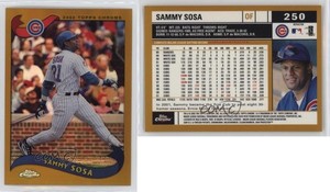 2002 Topps Chrome Gold Refractor Sammy Sosa #250