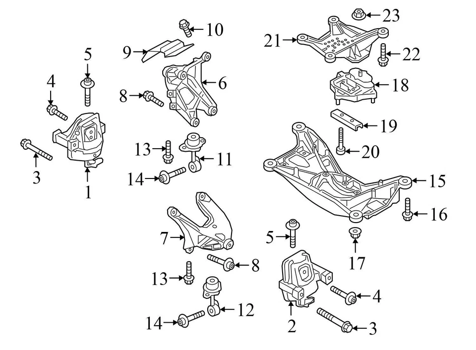 2020-2024 AUDI A5 SPORTBACK 2.0L - LEFT Electric Engine / Motor Mount - Image 4 of 4