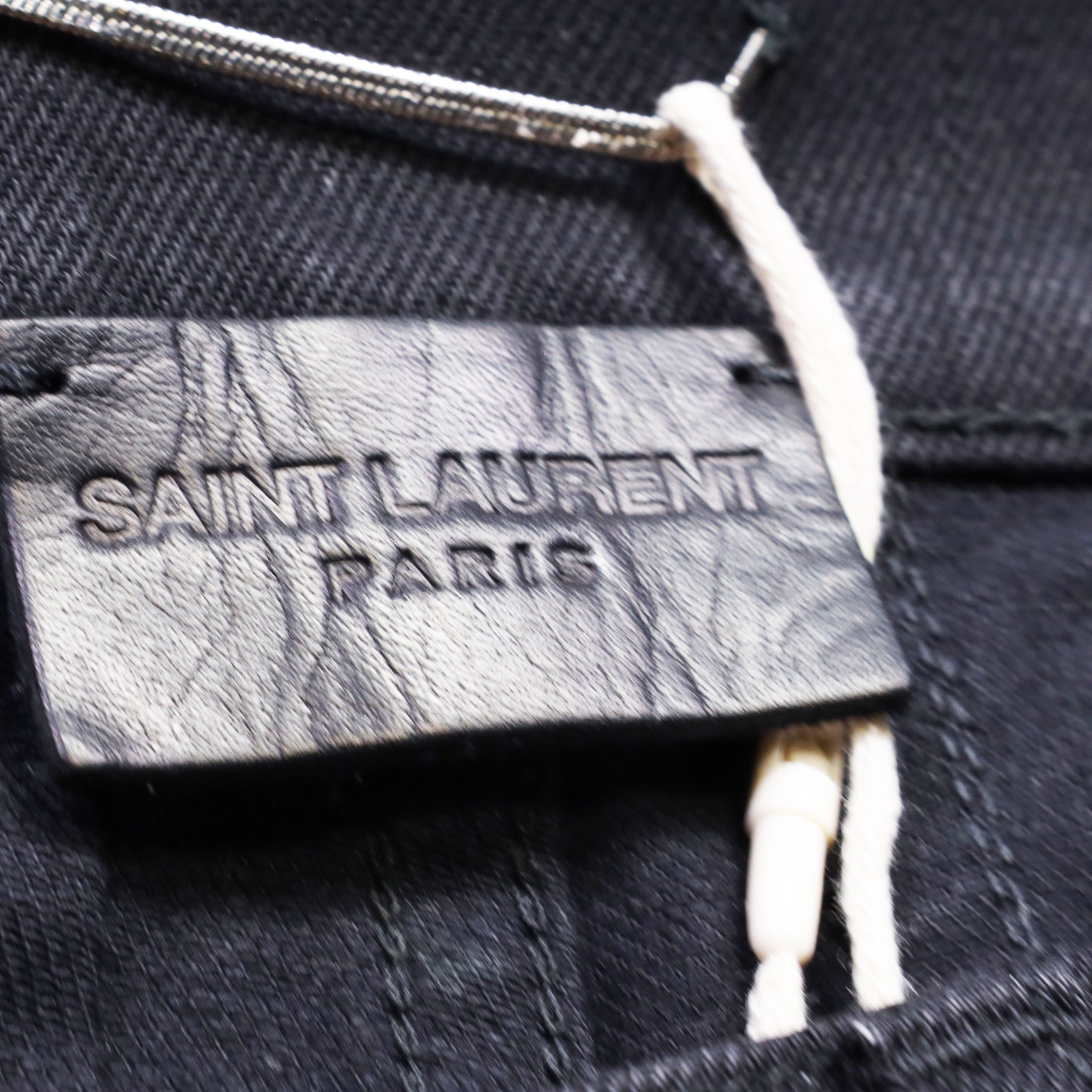 Jeans Saint Laurent slim fit in denim uomo nero taglia 33