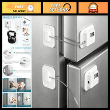 Refrigerator Lock for Kids - Freezer Drawer Safety Lock, Easy Install, 2-Pack
