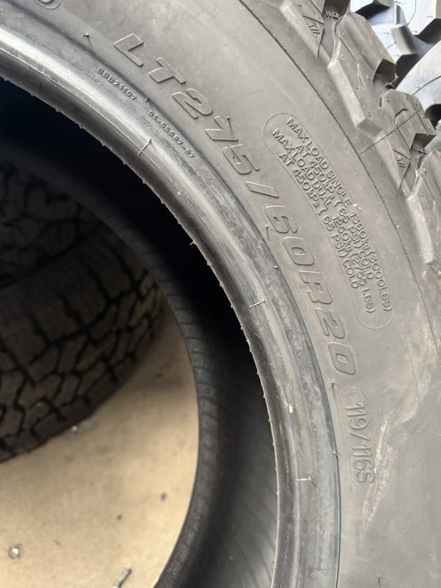 New BFGOODRICH All-Terrain T/A KO3 LT275/60R20 119/116S 8