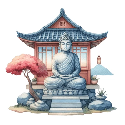Autocollant autocollant vinyle pierres zen Bouddha│ carrelage mural téléphone toilette ordinateur portable tasse graphique - Photo 1/4