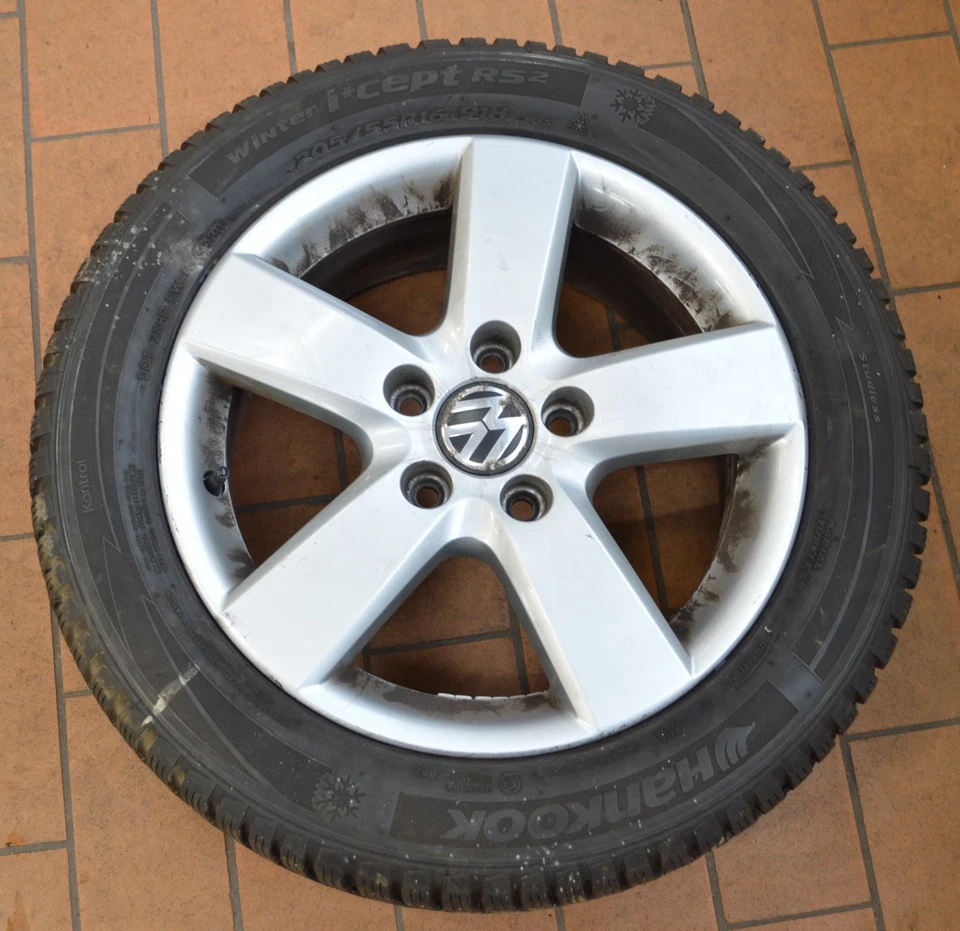 VW Golf  Touran Jetta Winterräder 205/55 R16 91H Original Alufelgen 1T0601025M - Bild 3 von 4