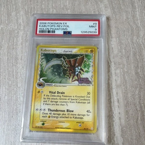 Pokémon Kabutops Delta Species Reverse Holo 9/110 EX Holon Phantoms PSA 9