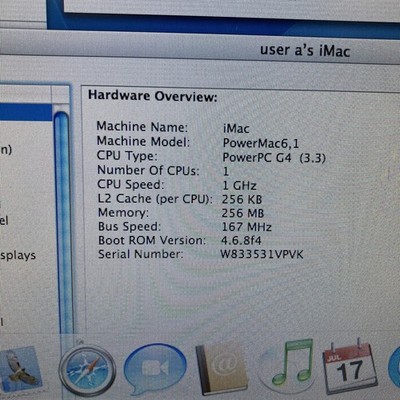 Apple iMac G4 M6498 17