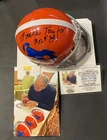 Denver Broncos LIONEL TAYLOR ROF Signed 1962 Blue Logo TB Mini w/ Z2B Facemask