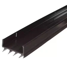 Door Bottom Gap Seal Sweep 36 in. Wide Vinyl U-Shaped Brown Weather Protection