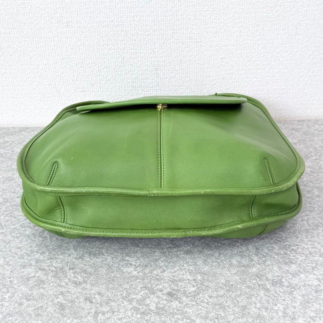 COACH Ergo Flap Shopper Leaf Green Leather Shoulder Bag | eBay
