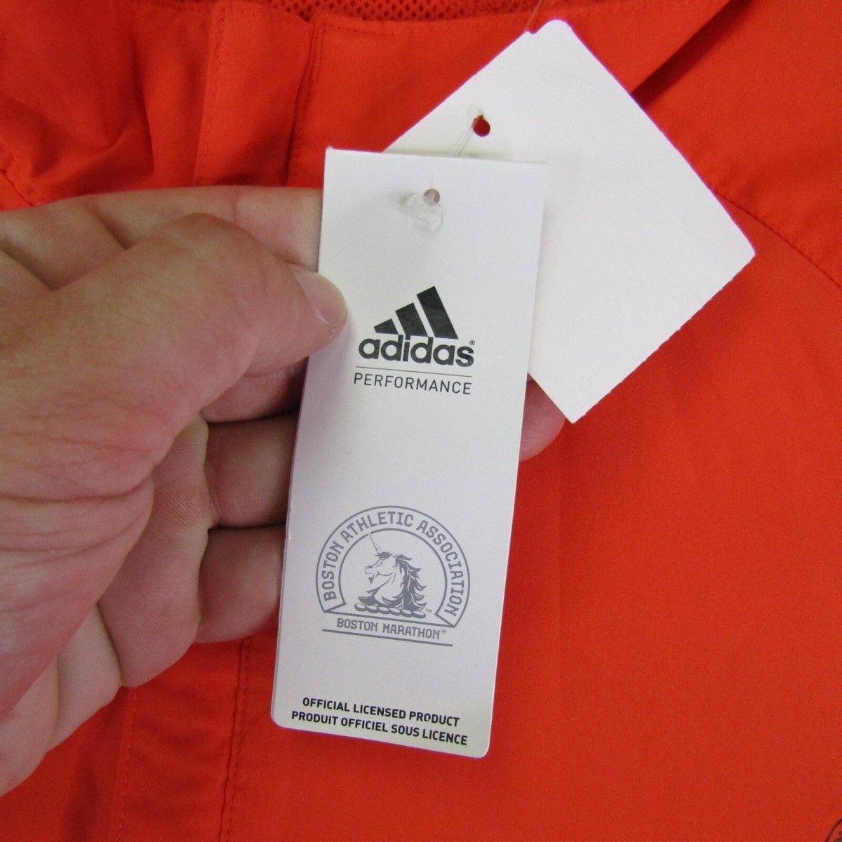 Adidas Jacket Mens XXL Orange Boston Marathon 2012 Formotion