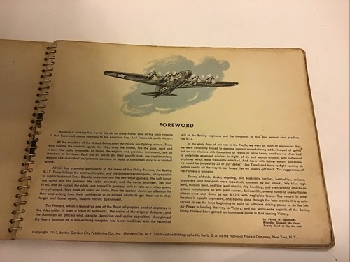 The Inside Story of Flying Fortress B-17 by Jim Ray 1943.1St Edition. Boeing - Picture 2 of 11