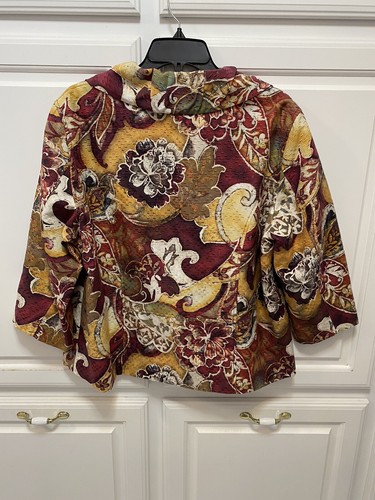 Chico’s Fall Brown Colored Cotton Silk Jacket Women’s Size XL Chico’s 3 - Picture 3 of 4