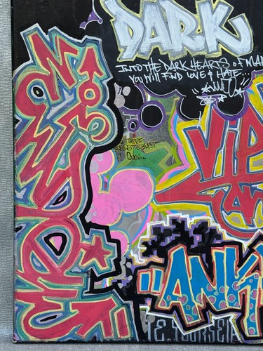 NEW YORK CITY SUBWAY TRAIN GRAFFITI PAINTING ORIGINAL URBAN ABSTRACT ART BRONX - Picture 10 of 24