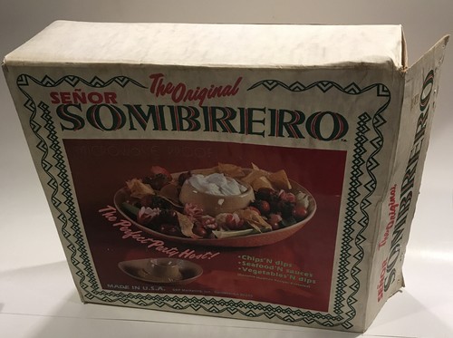 VINTAGE ORIGINAL SEÑOR SOMBRERO CHIPS & DIP KERAMIK SERVIERSCHALE CALIFORNIA - Bild 8 von 10