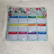 2022 Floral Print Monthly Calendar Medium Mousepad 9 1/2" X 8 1/4"