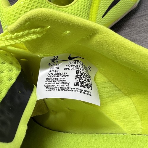 Nike Zoom Rival Sprint Volt Sprinting Track & Field DC8753-700 Men's Size 10 - Picture 8 of 8