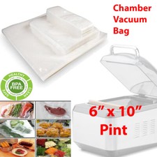 100 / 300 Pint BPA Free Chamber Vacuum Sealer Machine Pouch Bag 6"x10"