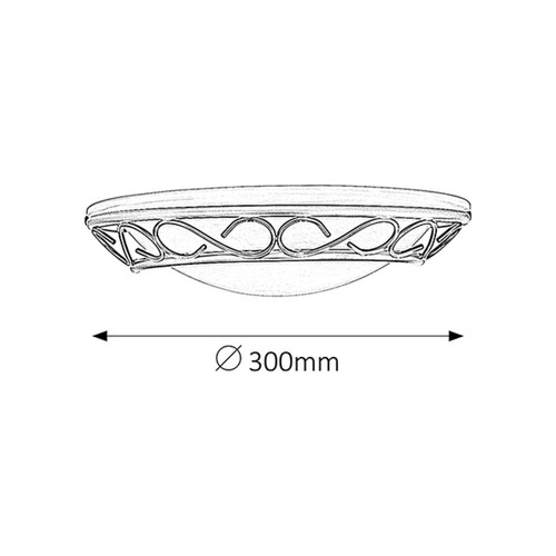 Wandleuchte Halbplafond IP20 60W E14 Schwarz - Bild 5 von 5