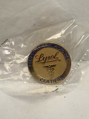  Lysol Certified Symbol of Confidence Pin Funny 2020 Pinback Swag