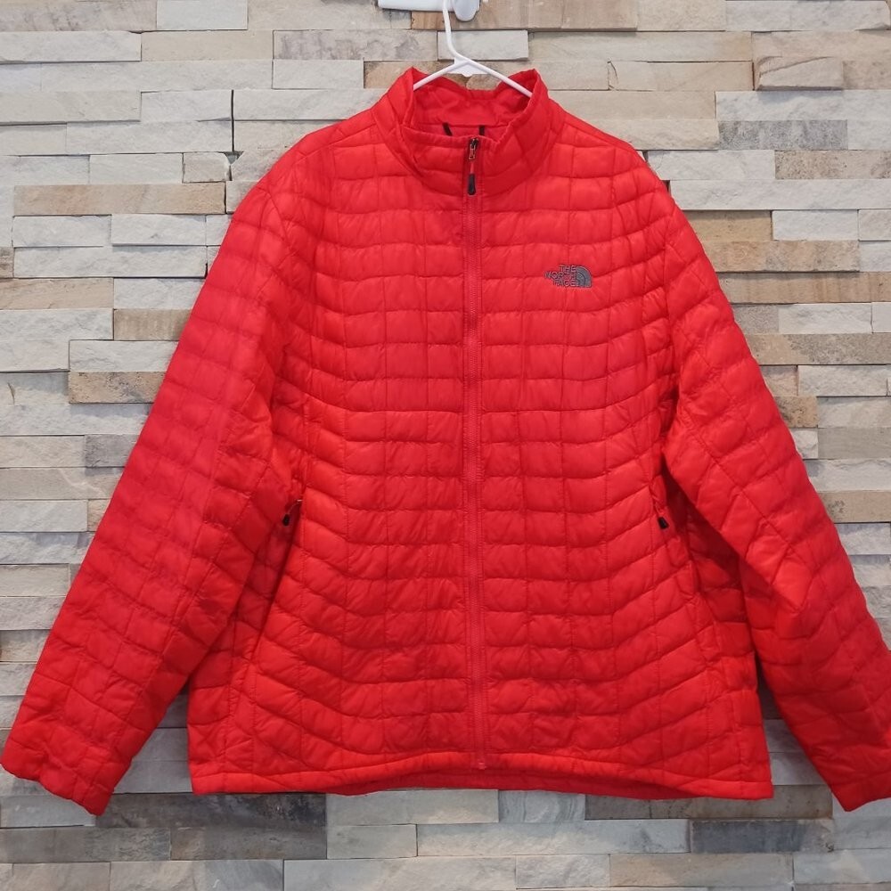 North Face Mens XXL 2X Orange Thermboball Nano Puff Lightweight
