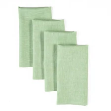 Linen Dinner Napkins Set of 4 for Fall and Christmas, Solid, Athena